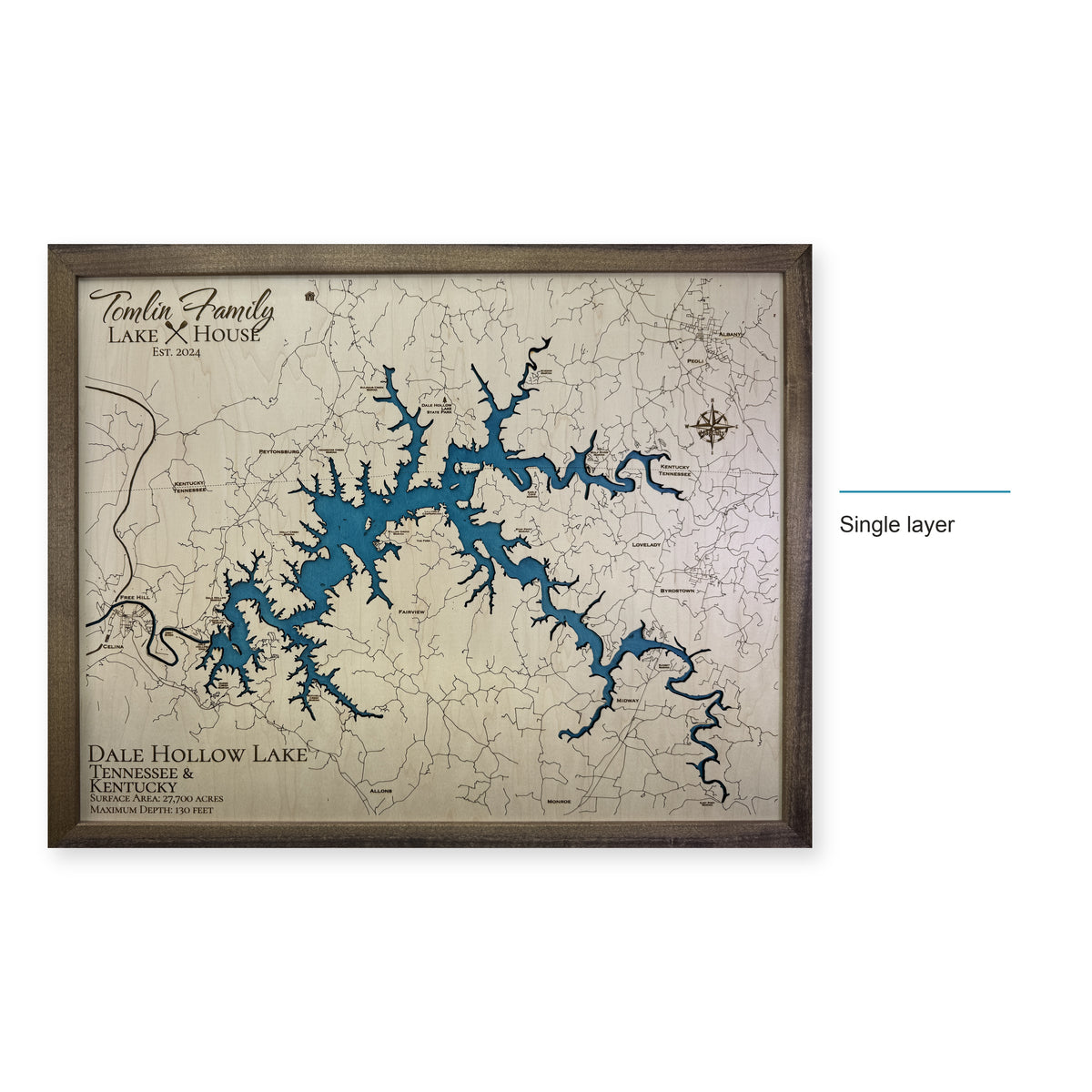 Dale Hollow Tomlin wood map — single layer, layer option shown