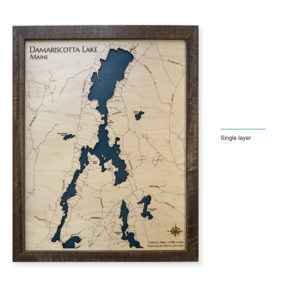 Damariscotta Lake wood map — single layer, layer option shown