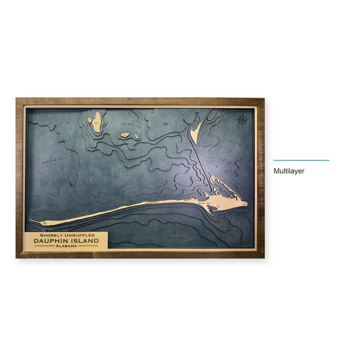 Dauphin Shorely Unruffled wood map — multilayer, layer option shown