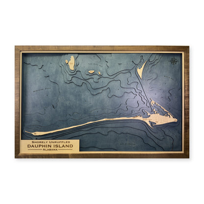 Dauphin Shorely Unruffled wood map — multilayer, white background