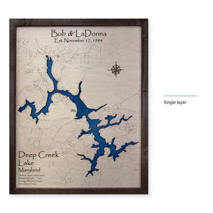 Deep Creek Bob Ladonna wood map — single layer, layer option shown
