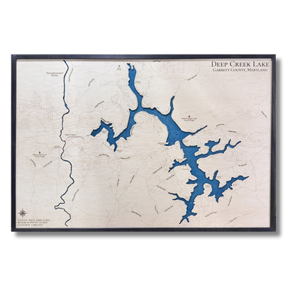 Deep Creek lake with a horizontal frame. 