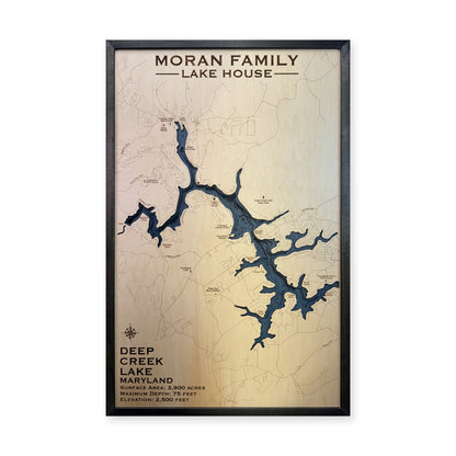 Deep Creek Moran wood map — multilayer, white background
