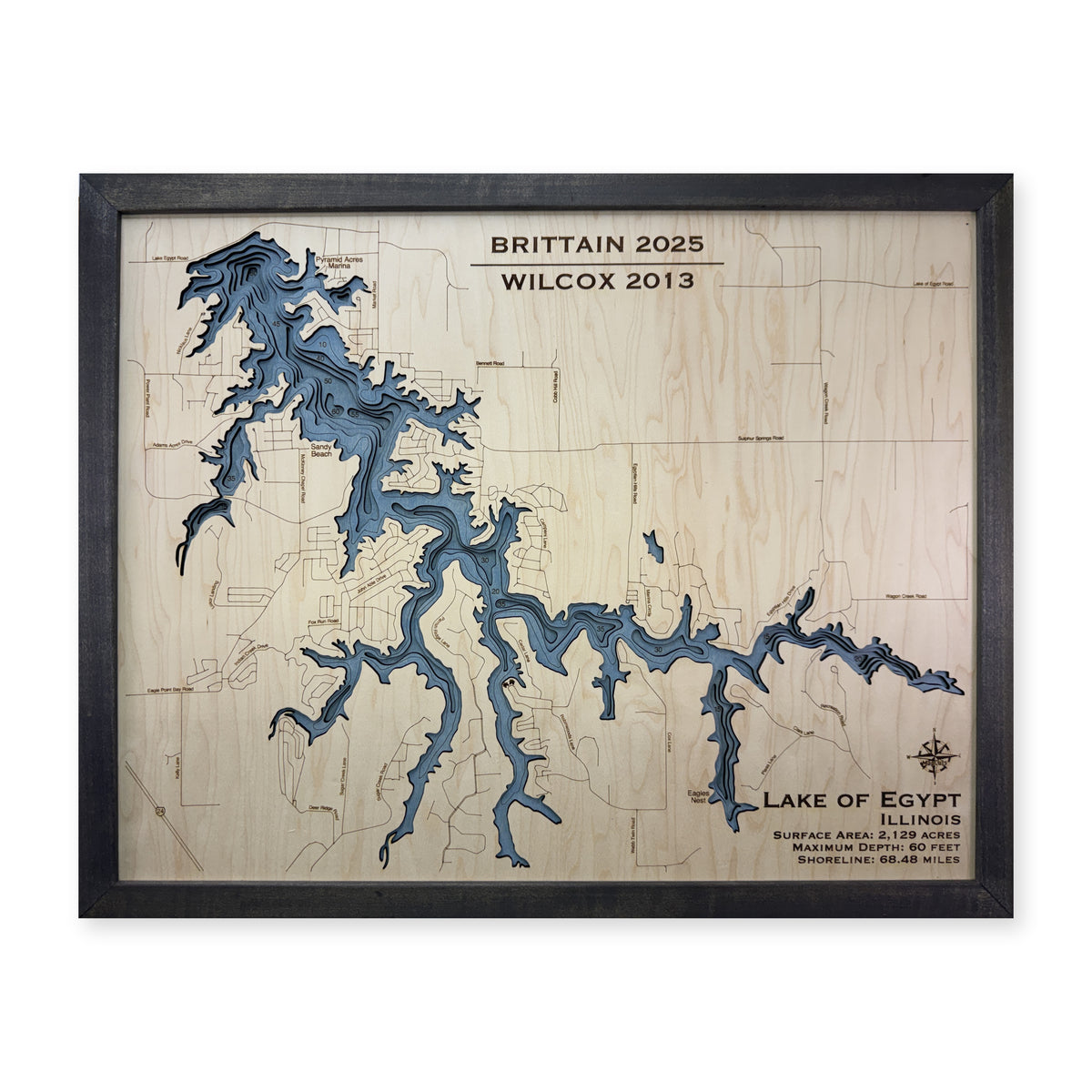 Egypt Brittain wood map — multilayer, white background