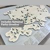 A close up of the engraved national parks history timeline. 