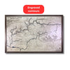 Large topographic map with engraved layers.