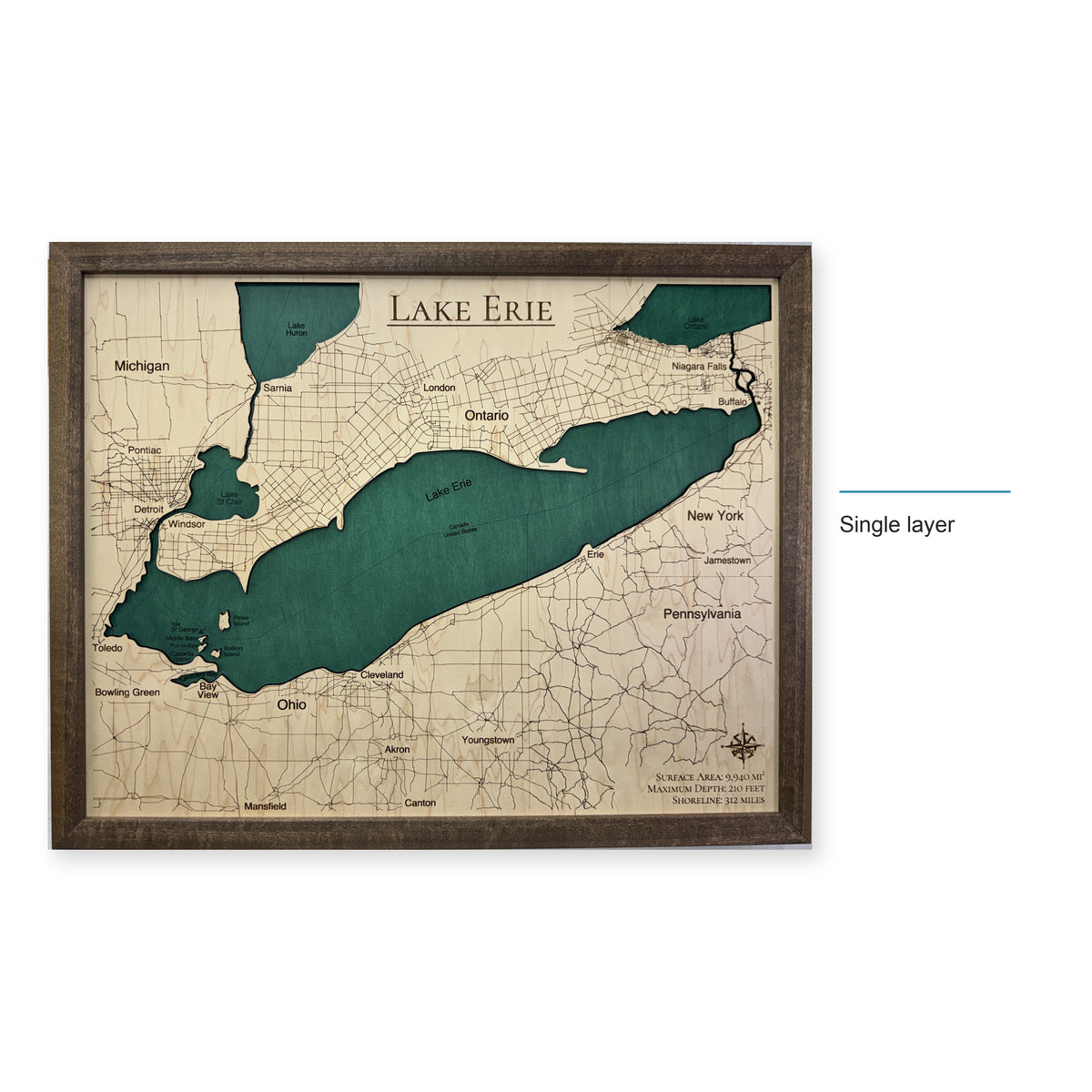 Erie Fresch Green wood map — single layer, layer option shown