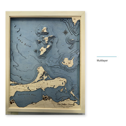 Erie Islands Zellers wood map — multilayer, layer option shown