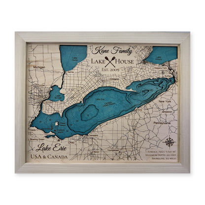 Erie Kane wood map — multilayer, white background