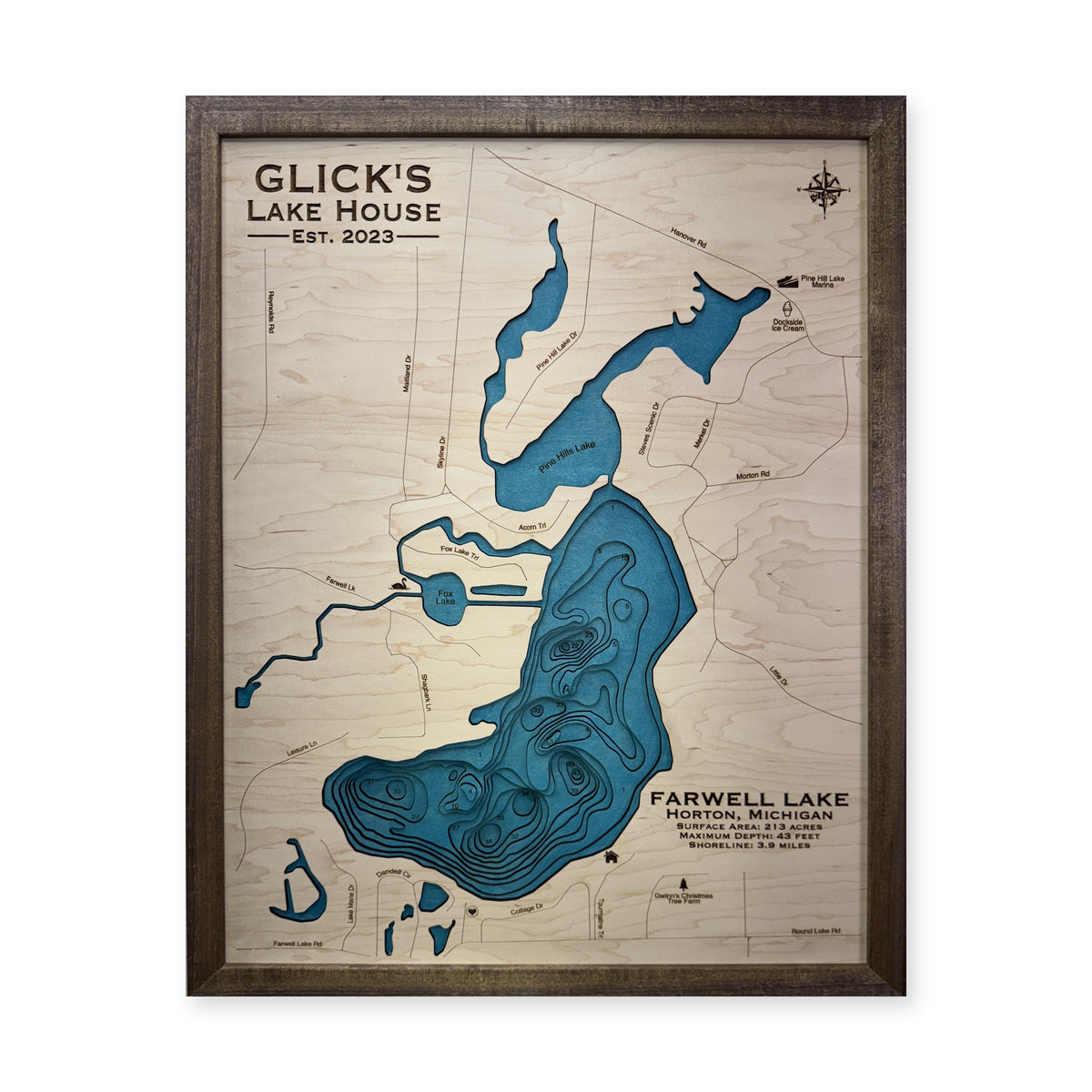 Farwell Glick wood map — multilayer, white background