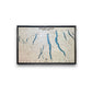 Wooden multilayer map of the Finger Lakes in New York on a white background. 