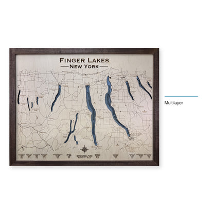 Finger Lakes, New York, Wood Map — multilayer example, layer option shown