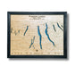 Small multilayer map of the Finger Lakes with a black frame. 