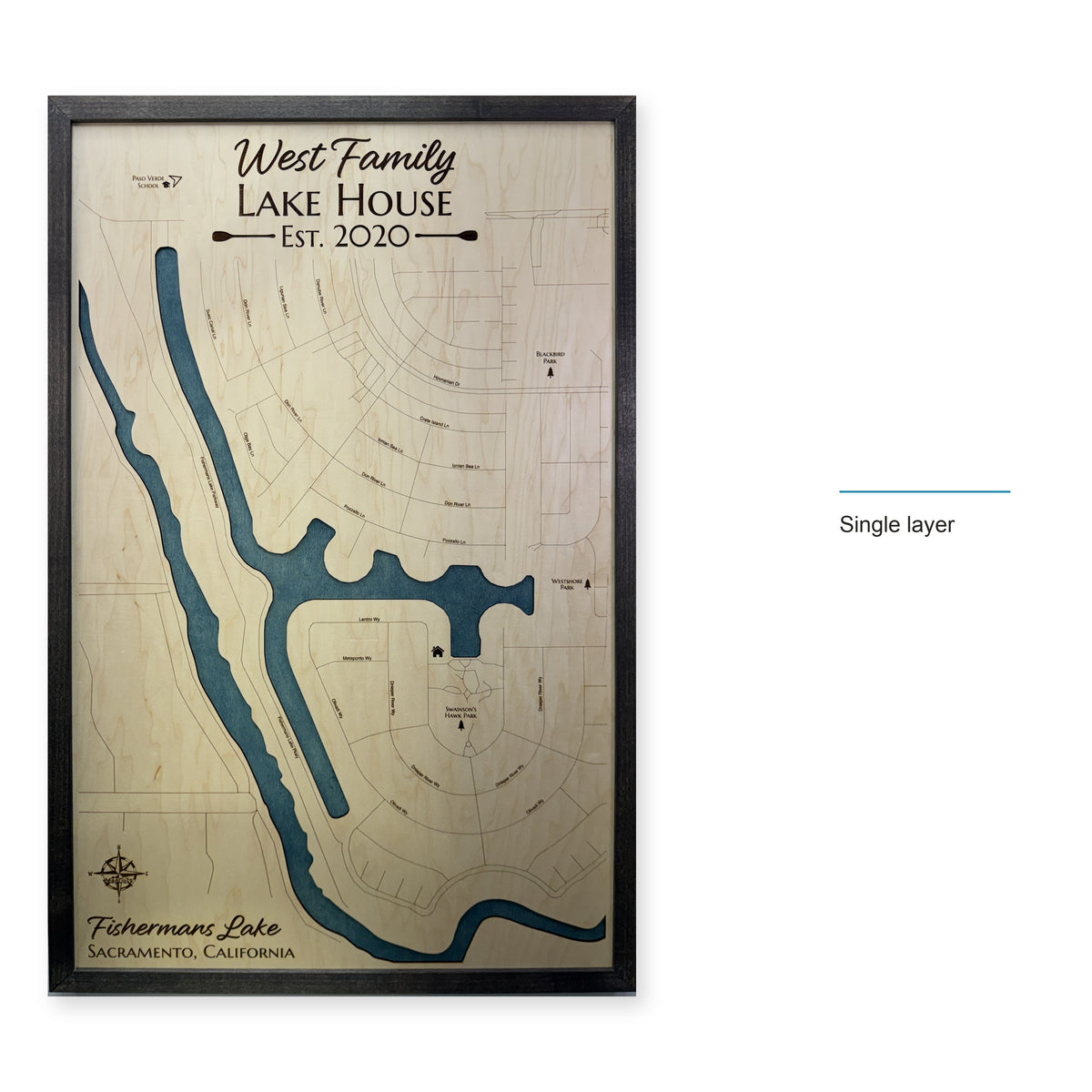 Fishermans West wood map — single layer, layer option shown