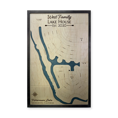 Fishermans West wood map — single layer, white background