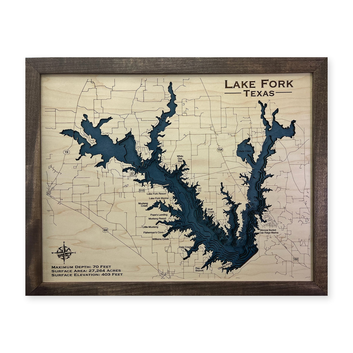 Fork Backfill wood map — multilayer, white background