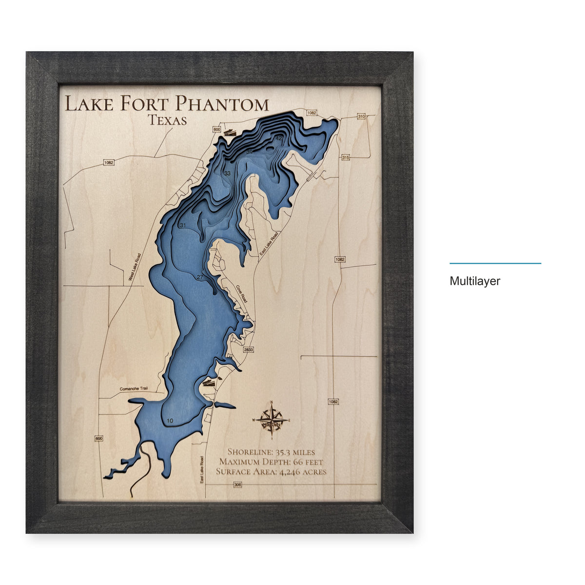 Fort Phantom wood map — multilayer, layer option shown