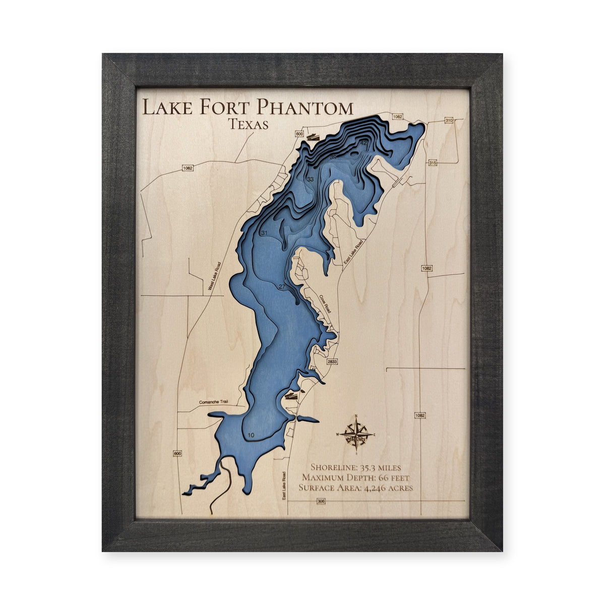 Fort Phantom wood map — multilayer, white background