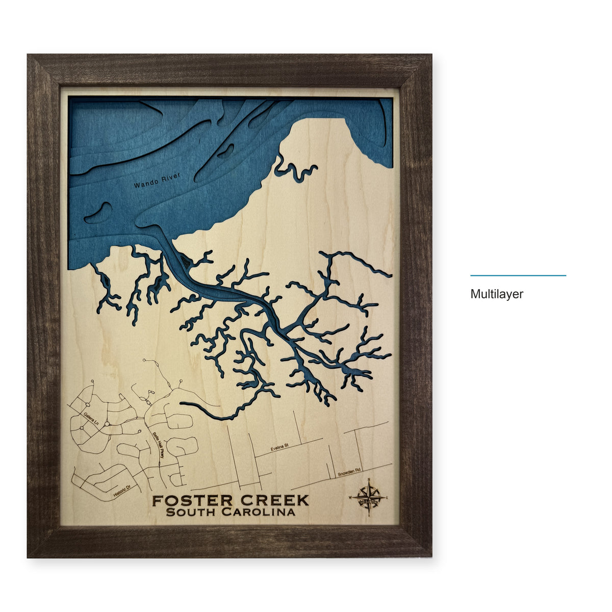 Foster Creek wood map — multilayer, layer option shown