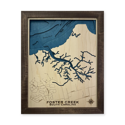 Foster Creek wood map — multilayer, white background