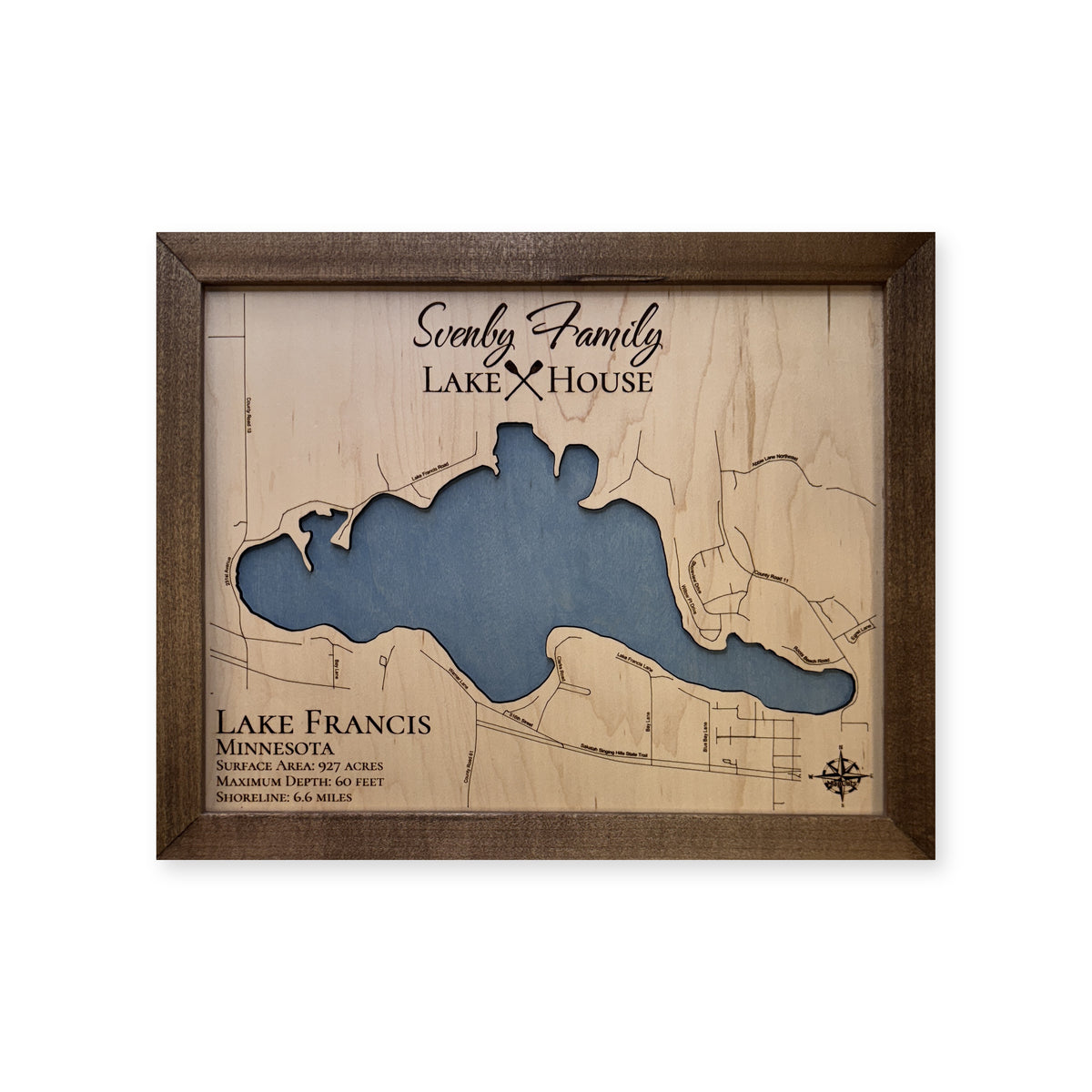 Francis Svenby wood map — single layer, white background