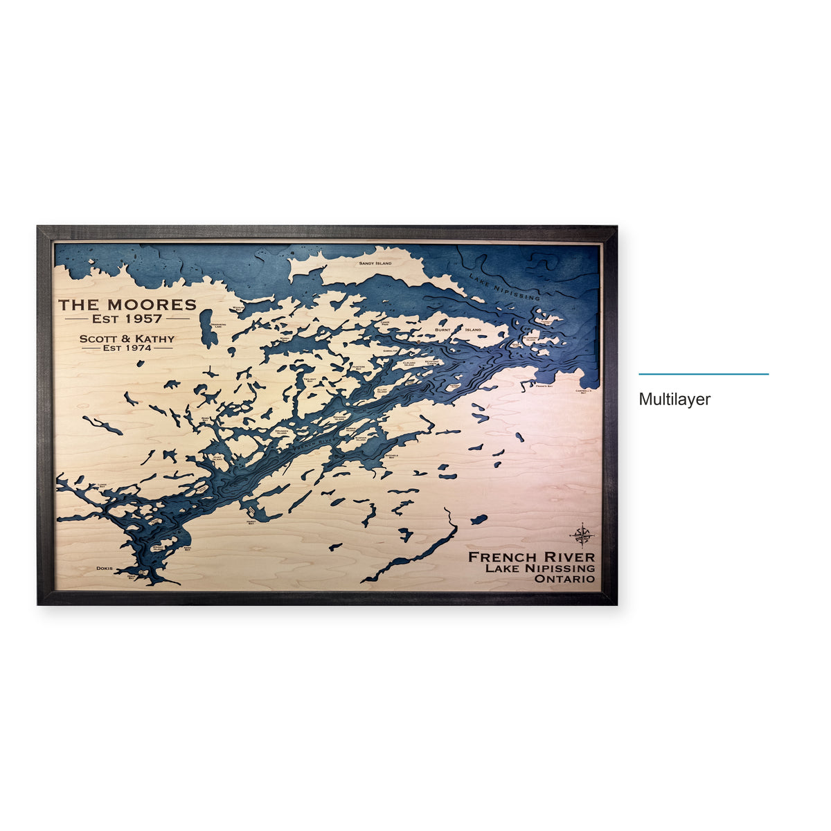 French River Moores wood map — multilayer, layer option shown