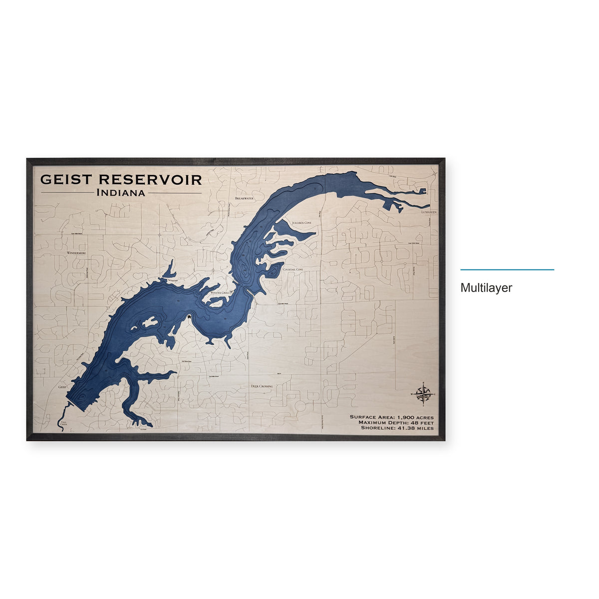 Geist Charcoal Multi wood map — multilayer, layer option shown