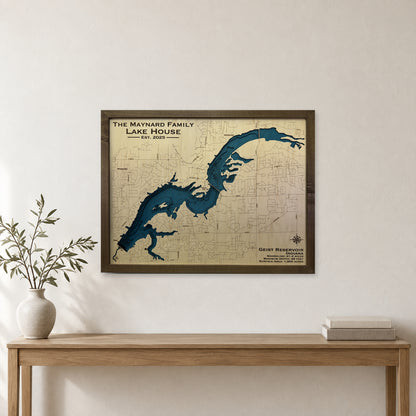Geist Maynard wood map — multilayer, staged room mockup