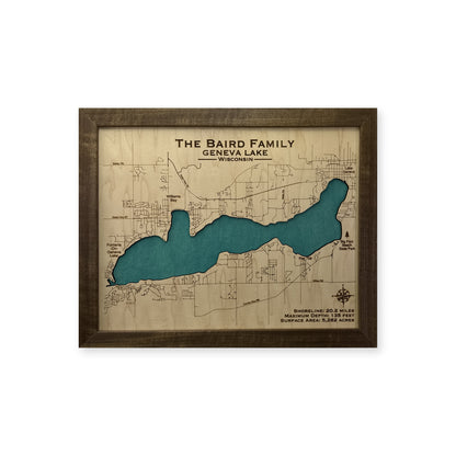 Geneva Baird wood map — single layer, white background