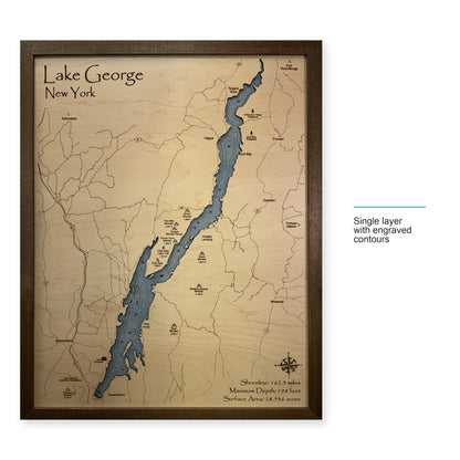 George Wilson wood map — single layer with engraved contours, layer option shown