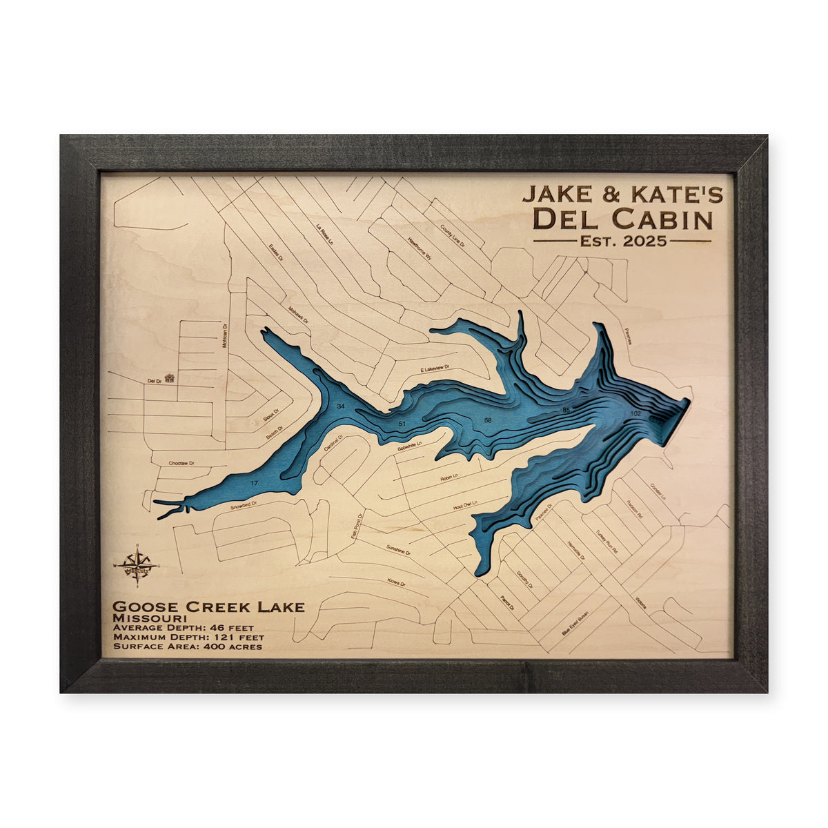 Goose Creek Jake Katie wood map — multilayer, white background