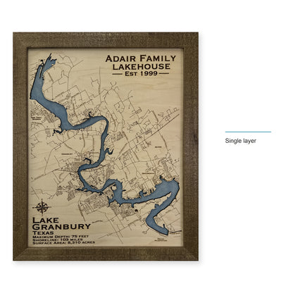 Granbury Adair wood map — single layer, layer option shown