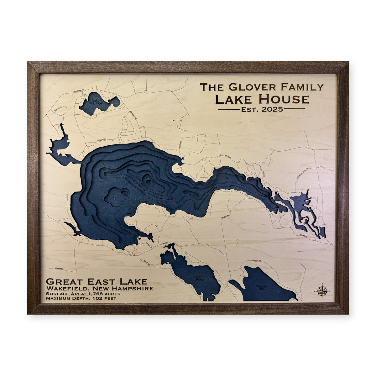 Great East Glover wood map — multilayer, white background
