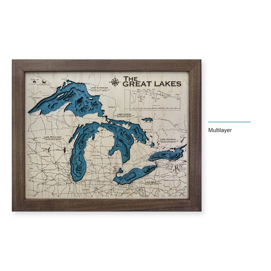 Great Lakes Wood Map — multilayer example, layer option shown