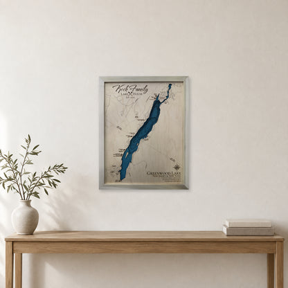 Greenwood Koch wood map — multilayer, staged room mockup
