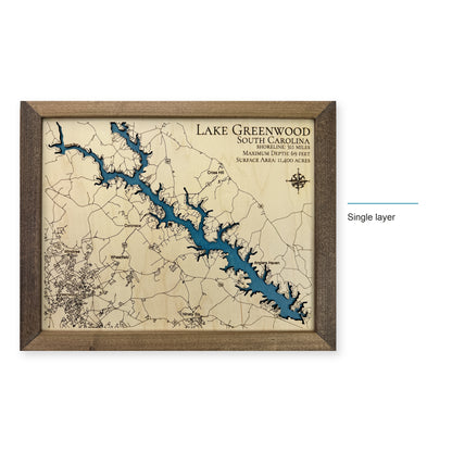 Greenwood Walnut wood map — single layer, layer option shown
