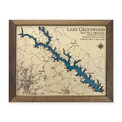 Greenwood Walnut wood map — single layer, white background