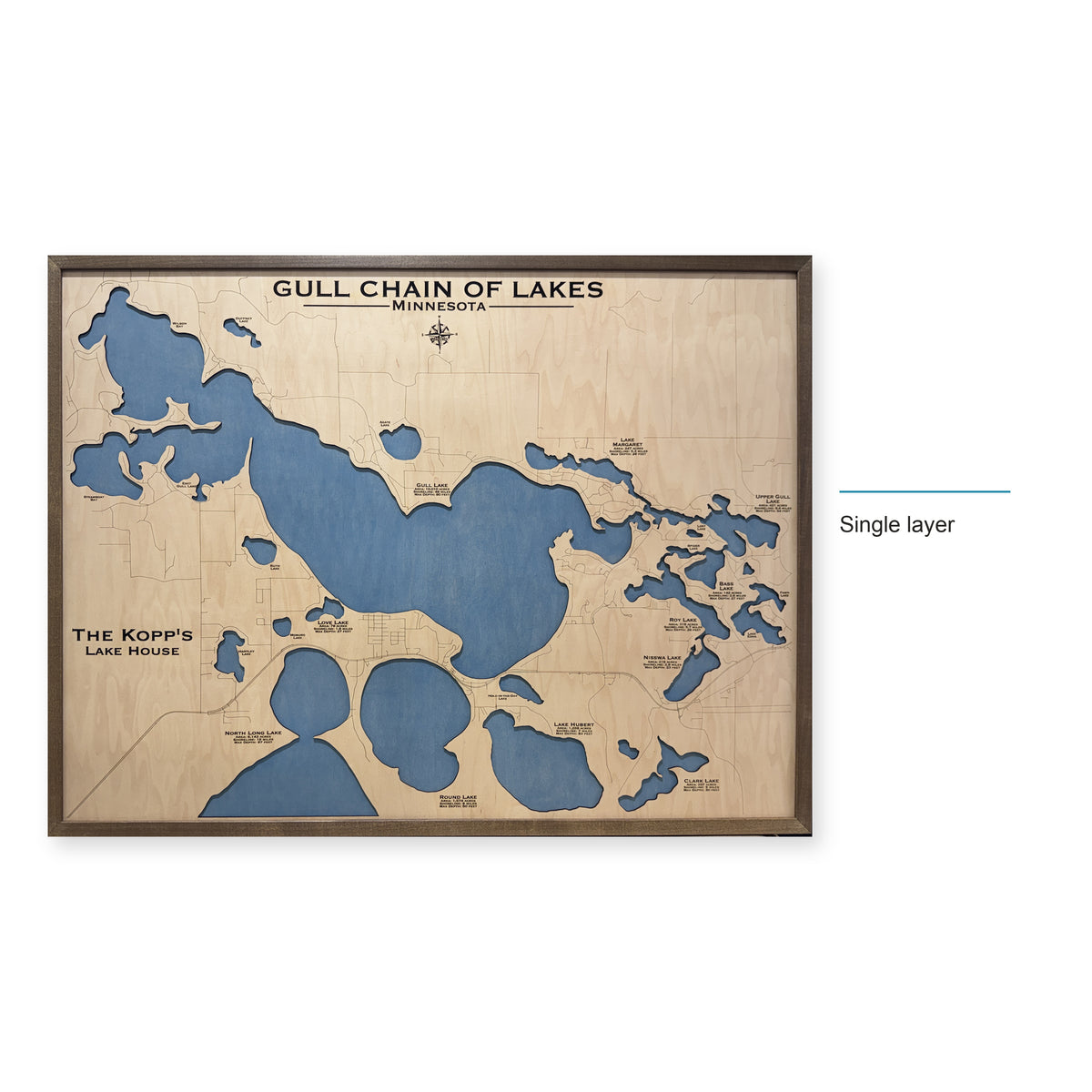 Gull Chain Kopp wood map — single layer, layer option shown