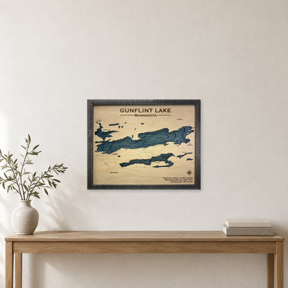 Gunflint Charcoal wood map — multilayer, staged room mockup