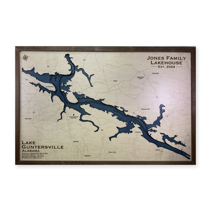 Guntersville Jones wood map — multilayer, white background