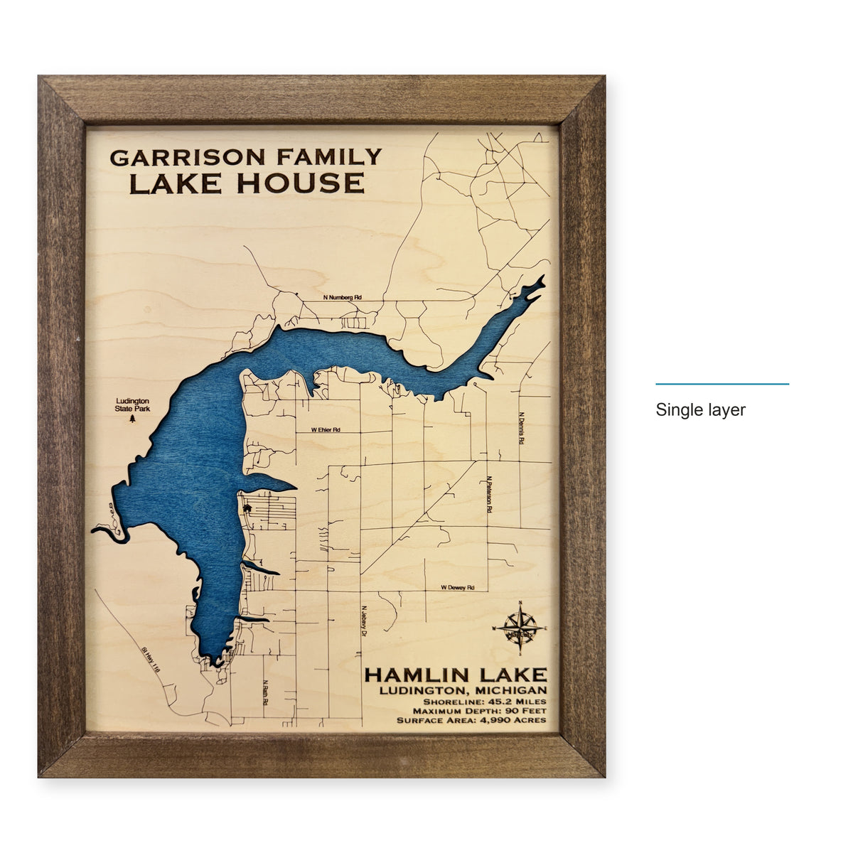 Hamlin Lake Garrison wood map — single layer, layer option shown