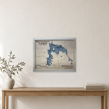Hancock Breyne Grace wood map — multilayer, staged room mockup