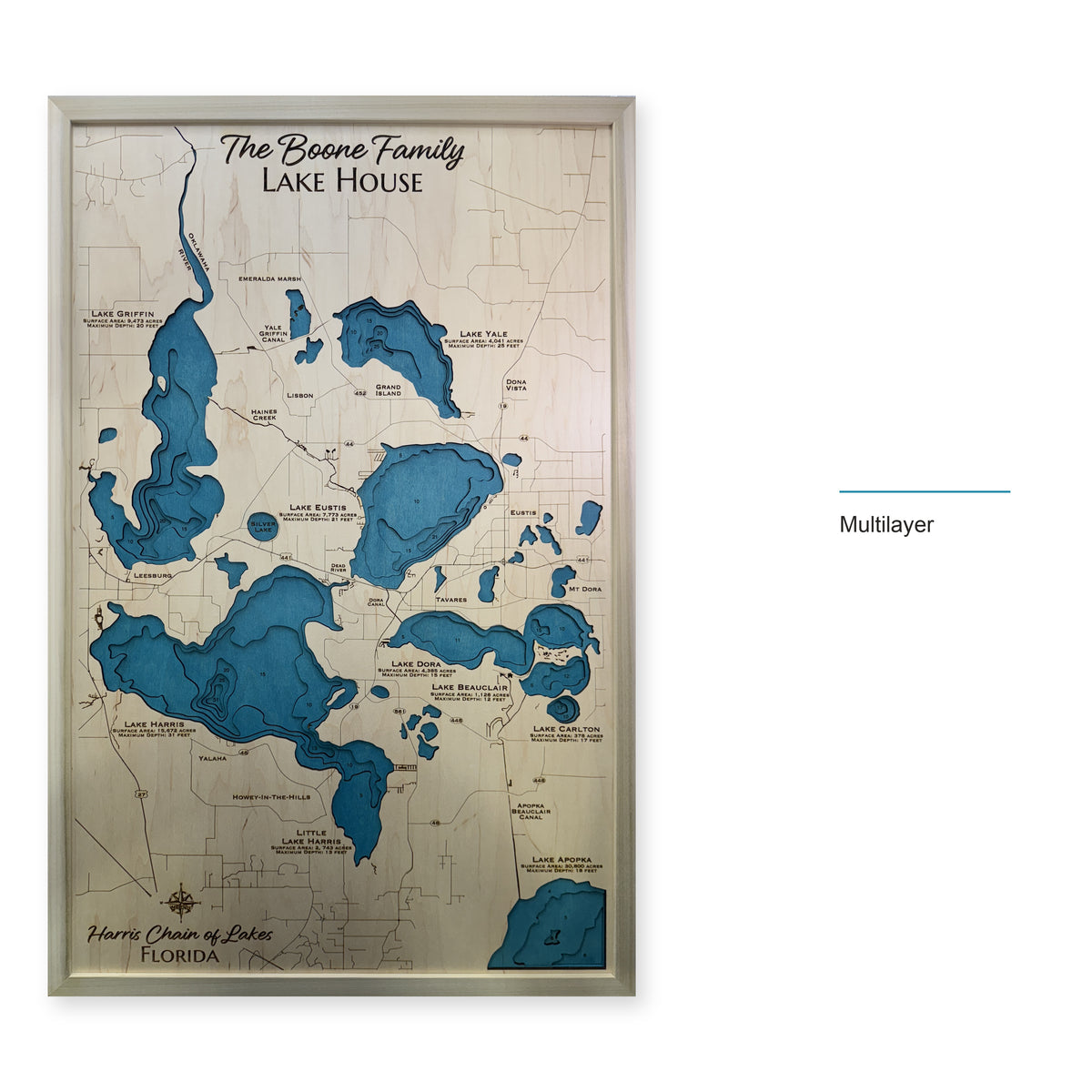 Harris Chain Boone wood map — multilayer, layer option shown