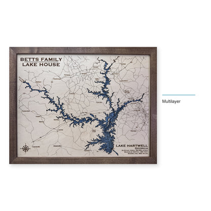 Lake Hartwell Wood Map — multilayer example, layer option shown