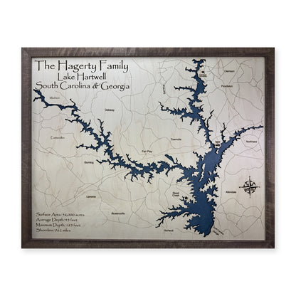 Hartwell Hagerty wood map — single layer, white background