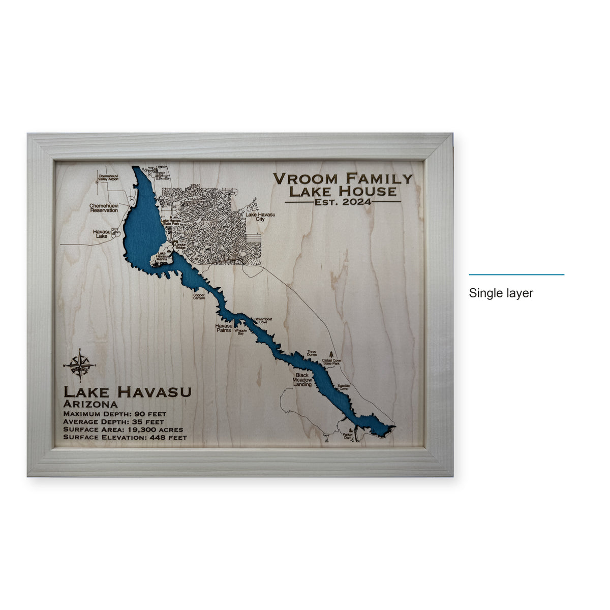 Havasu Vroom wood map — single layer, layer option shown