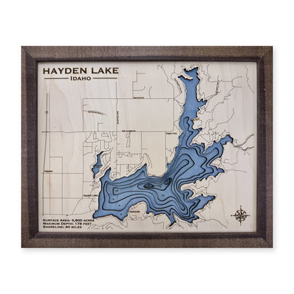 Hayden Walnut Multi wood map — multilayer, white background