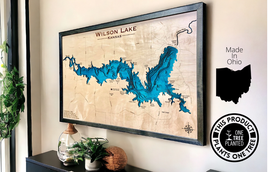 Custom Wood Lake & River Maps