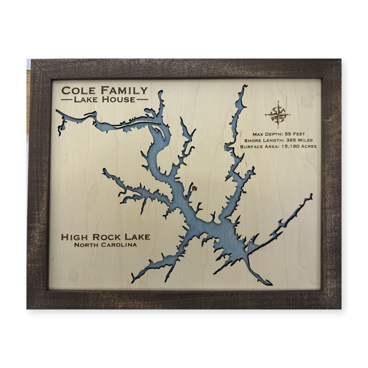 High Rock Cole wood map — single layer, white background
