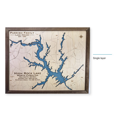 High Rock Lake wood map — single layer, layer option shown